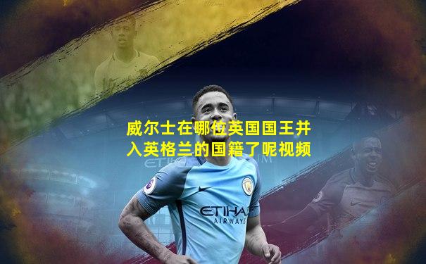 威尔士在哪位英国国王并入英格兰的国籍了呢视频